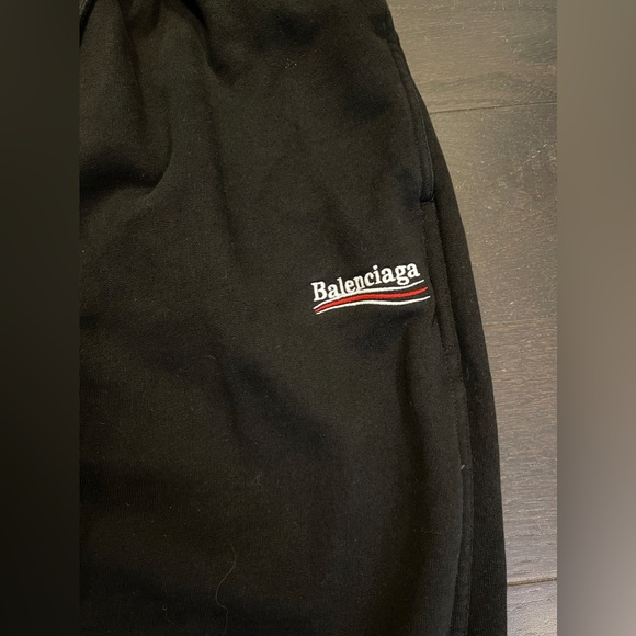 Authentic Balenciaga men’s Straight-Leg Logo-Print Cotton Sweatpants medium - Picture 2 of 7